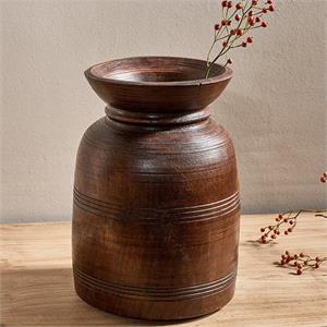 Nkuku Kawasan Reclaimed Traditional Wood Tall Pot